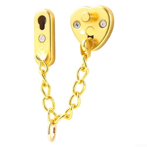 CYRENT Robustes Edelstahl-Türkettenschloss, Anti-Diebstahl-Türkettenriegel bietet zuverlässige Sicherheit gegen unbefugten Zugriff (Gold) von CYRENT