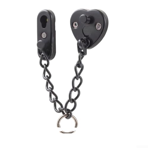 CYRENT Robustes Edelstahl-Türkettenschloss, Anti-Diebstahl-Türkettenriegel bietet zuverlässige Sicherheit gegen unbefugten Zugriff (schwarz) von CYRENT