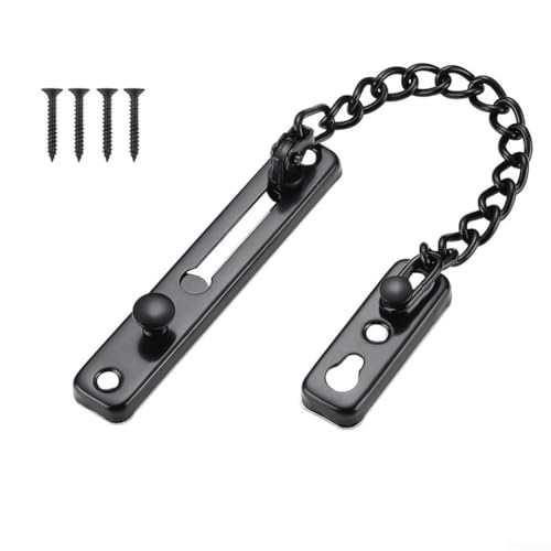 CYRENT Robustes Tür-Kettenschloss von HSecurity mit Edelstahl-Material und Federknopf für schnelles Lösen und erhöhte Sicherheit CYRENT Robustes Tür-Kettenschloss von HSecurity mit Edelstahl-Material und Federknopf für schnelles Lösen und erhöhte Sicherheit von CYRENT