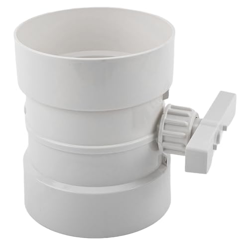 CYRENT Rückzugs-Dämpfer-Steuerventil, manuelle Volumeneinstellung, Luftstromk für Ventilator, Trocknerentlüftung, Dunstabzugshaube, weiß (125 mm) von CYRENT