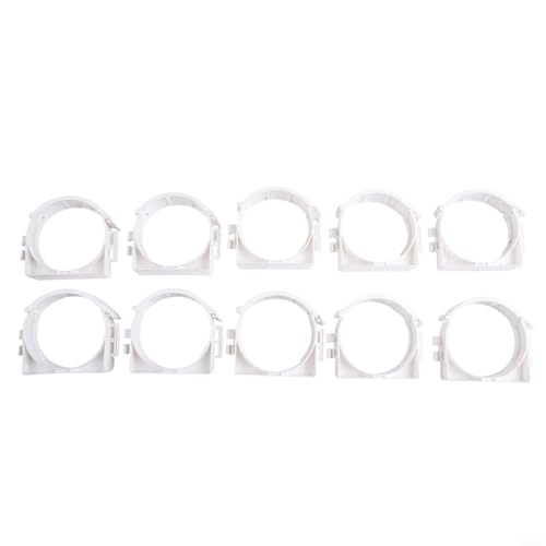 CYRENT Runde Rohrhalterung, Klemmhalter, 10 Stück, weiß, PE-K-Rohr-Clips, Snap-On-Design für einfache Installation, Innen- und Außenbereich (110 Rohr) von CYRENT