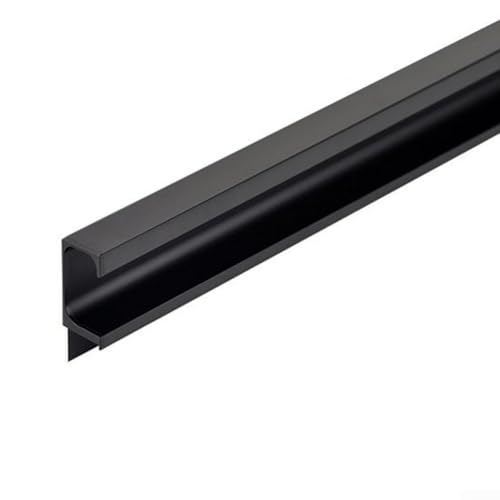 CYRENT Schiebetürgriff aus Aluminiumlegierung mit eingebettetem Schlitz-Design, entworfen für Schranktüren, Schubladen und Kleiderschränke in verschiedenen Möbeleinstellungen (300 mm schwarz) von CYRENT