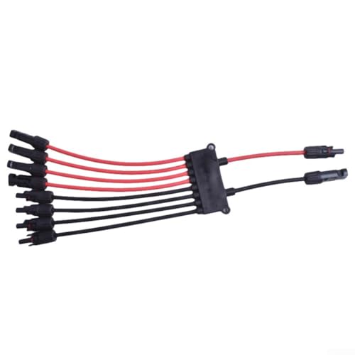 CYRENT Solarmodul-Y-Abzweigverbinderkabel, werkzeuglos, wasserdicht, IP67, Parallel-Splitter-Adapter für Photovoltaik-Systeme, Mehrfachpanel-Verbindung, 14–10 AWG, kompatibel (8 in 2 Out) von CYRENT