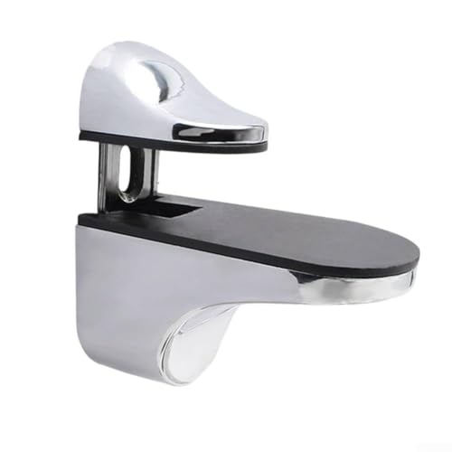 CYRENT Verstellbare Glasklemme Regalhalterung Zinklegierung Glas Clip Halter Glas Holz Fliesen Sichere Befestigung Sicherheitsglas Regalstütze (A) von CYRENT