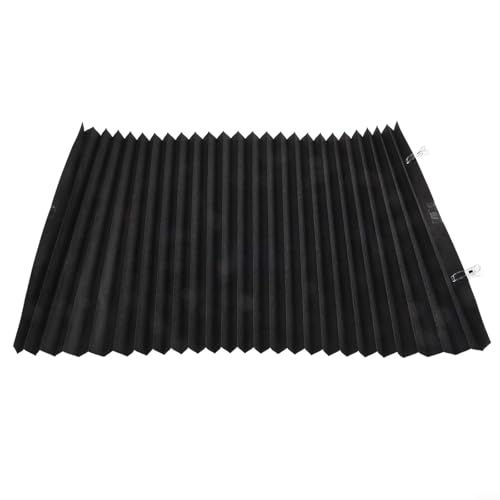 CYRENT Vollverdunkelung Faltrollo Klemmfix Plissee Fensterrollo Sichtschutz Lichtblockierung PVC 150x60cm Schwarz (Schwarz) von CYRENT