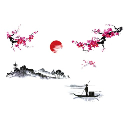 CYRENT Wandaufkleber im chinesischen Stil, Pflaumenblüte, Kunstaufkleber für Zuhause, Schlafzimmer, Dekoration CYRENT Wandaufkleber im chinesischen Stil, Pflaumenblüte, Kunstaufkleber für Zuhause, Schlafzimmer, Dekoration von CYRENT