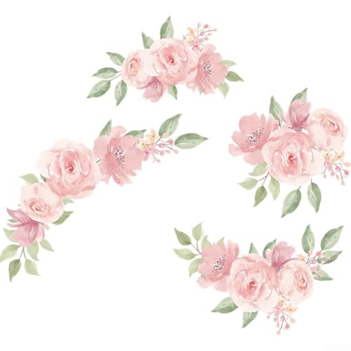 CYRENT Wandtattoo, Motiv: rosa Rose, PVC, abnehmbar, Blumen-Kunst, selbstklebend, dekoratives Wandbild für Wohnzimmer, Schlafzimmer, Küche, Büro, glatte Oberflächen, 30 x 90 cm CYRENT Wandtattoo, Motiv: rosa Rose, PVC, abnehmbar, Blumen-Kunst, selbstklebend, dekoratives Wandbild für Wohnzimmer, Schlafzimmer, Küche, Büro, glatte Oberflächen, 30 x 90 cm von CYRENT