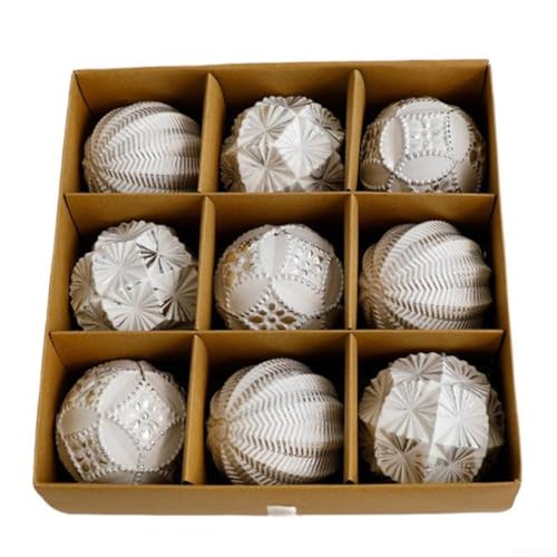 CYRENT Weihnachtskugel-Ornament-Set mit Baumdekoration und Urlaubsdisplays, entworfen für mehrere Jahreszeiten (B) von CYRENT