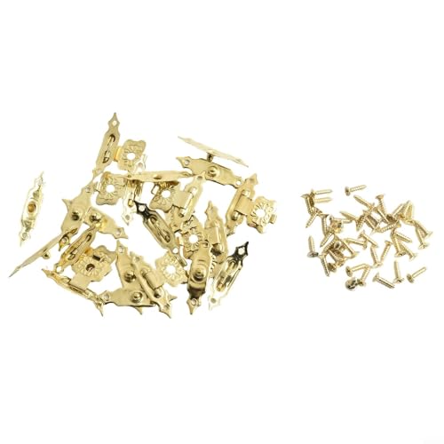 Dekorative 10 Stück Haspenriegel in antikem Messing Bronze für Schmucktruhe und Holzkoffer DIY-Projekte (gelb) von CYRENT