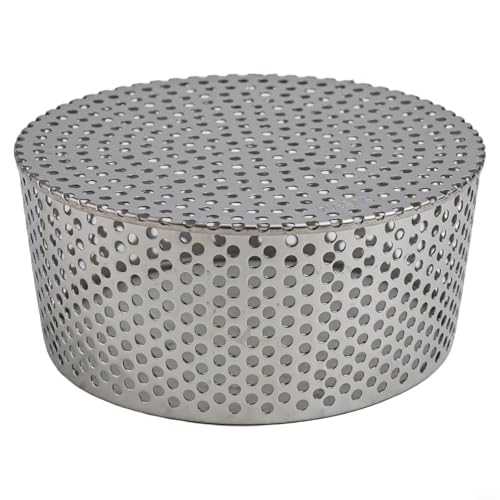 Edelstahl-Dachrinnenschutz, Laubschutz, Dachablauf, Schmutzblocker, wetterbeständig, werkzeuglose Installation, passend für 40–200 mm Rohre, silberfarben, für Hausentwässerung (180–200 mm) von CYRENT