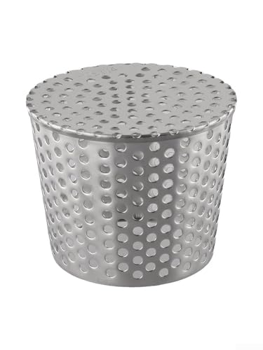 Edelstahl-Dachrinnenschutz, Laubschutz, Dachablauf, Schmutzblocker, wetterbeständig, werkzeuglose Installation, passend für 40–200 mm Rohre, silberfarben, für Hausentwässerung (90–110 mm) von CYRENT