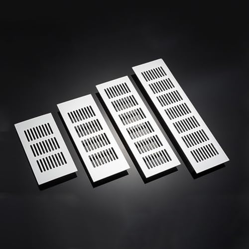 Efficient Airflow Solution Rechteckiges Aluminium-Lüftungsgitter für Schränke (80 x 400 mm) von CYRENT