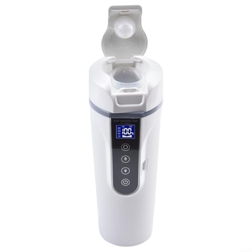Elektrische Wärmflasche fürs Auto, 500 ml Fassungsvermögen, auslaufsicheres Design und Warmhaltefunktion (weiß) von CYRENT