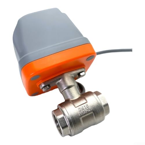 Elektrischer Rohrleitungs-Kugelhahn AC220V 2-Wege normal geschlossen Edelstahl 304 DN15-DN32 Gewinde für Bewässerung Sanitär Wasserfluss (DN32) von CYRENT