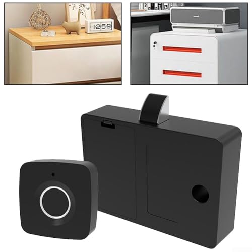Fingerabdruck-Schubladenschloss für Schränke, stanzfreies eingebettetes Design mit langer Akkulaufzeit und USB-Ladefunktion von CYRENT