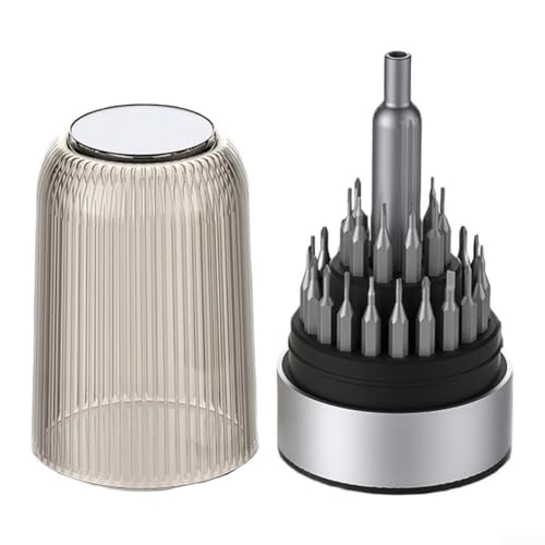 For Precision Magnetisches 31-in-1-Schraubendreher-Set mit rostbeständigen Chrom-Vanadium-Bits, ergonomischem Griff und eleganter Aufbewahrungsbox für Elektronik-Reparatur und Wartung (schwarz) von CYRENT