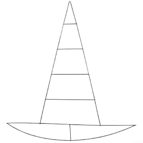 Hexenhut und Kürbiskranz aus Metall für Herbst und Halloween, DIY-Dekorationen, geeignet zum Aufhängen an Türen, Wänden, Veranden oder anderen Räumen (A) von CYRENT
