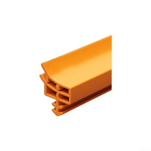 Innentürdichtungsleiste aus TPE, passend für Türkartenschlitze zur Schalldämmung und Luftabdichtung (orange) von CYRENT