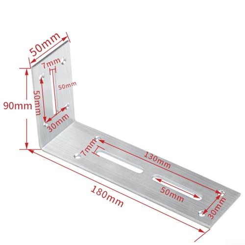 Kaltgewalzter Stahl, 90-Grad-Winkelhalterung für Eckverstärkung und Gelenkbefestigung, mit Anwendung auf Möbeln, Türen, Schränken (90 x 180 mm) von CYRENT