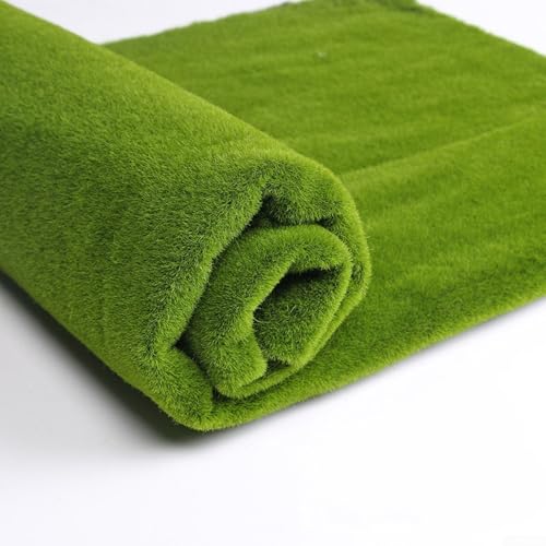 Künstliche Moos-Wandpaneele, 100 x 100 cm, künstliches grünes Pflanzengras, Dekor für Geschäft, Terrasse, Zuhause, Bar, KTV, DIY-Wanddekoration, 8 mm dick (1#) von CYRENT