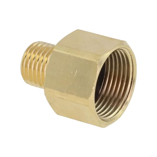 M22 Innengewinde auf 14 mm Außengewinde metrischer Hochdruckreiniger-Adapter, Messinganschluss für elektrische Hochdruckreiniger und Schläuche bis zu 4500 PSI Druck M22 Innengewinde auf 14 mm Außengewinde metrischer Hochdruckreiniger-Adapter, Messinganschluss für elektrische Hochdruckreiniger und Schläuche bis zu 4500 PSI Druck von CYRENT