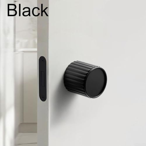 Magnetischer Türgriff mit diskretem Schlüsselloch für ein modernes Upgrade zu traditionellen Schlössern (schwarz) von CYRENT