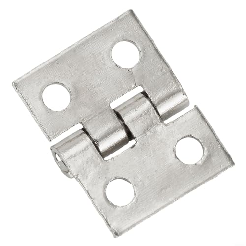 Messingscharniere für Türkästen, 20-teiliges Set zum Basteln von Schmuckaufbewahrungslösungen (Silber) von CYRENT