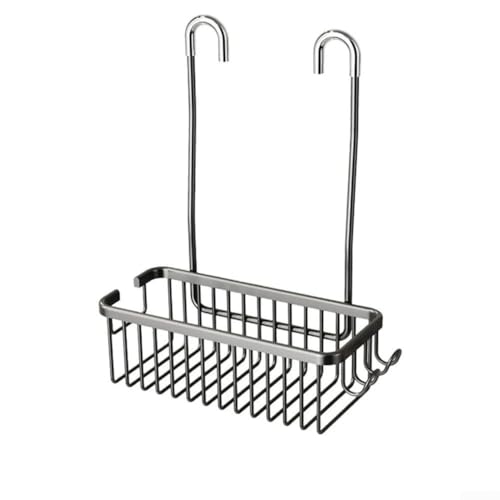 Multifunktionales Duscharmatur-Aufbewahrungsregal für Toilettenartikel, Schwämme und mehr (grau) von CYRENT