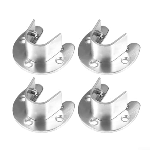 Robuste Edelstahl-Garderobenhalterung Stangenbuchse Flanschhalter Schrankendstütze 22 mm für Kleiderstange Befestigung und Tragkraft von CYRENT