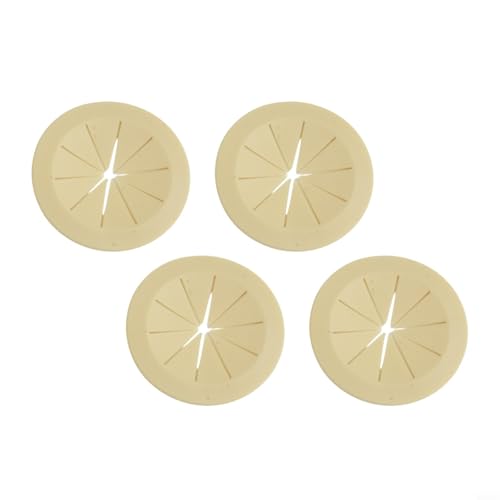 Runde Drahtlochabdeckungen für Schreibtische, effektive und stilvolle Kabelmanagement-Lösung (gelb, 60 mm) von CYRENT