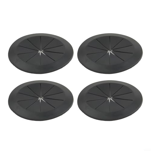 Runde Drahtlochabdeckungen für Schreibtische, effektive und stilvolle Kabelmanagement-Lösung (schwarz, 60 mm) von CYRENT