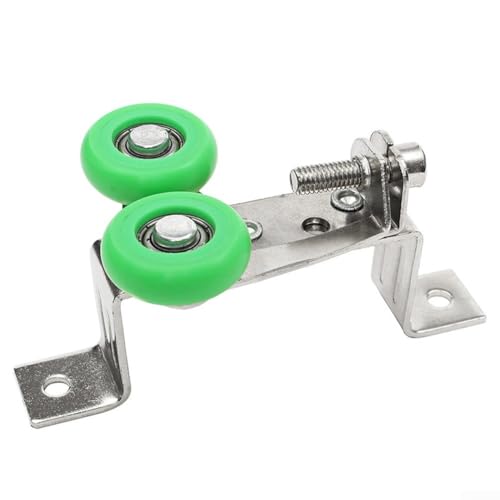 Schiebetürrolle für Kleiderschrank, oberes Rad, Schiebetürrolle mit verstellbarem Anschlag für reibungslosen Betrieb und verchromte Eisenkonstruktion (groß hoch) von CYRENT