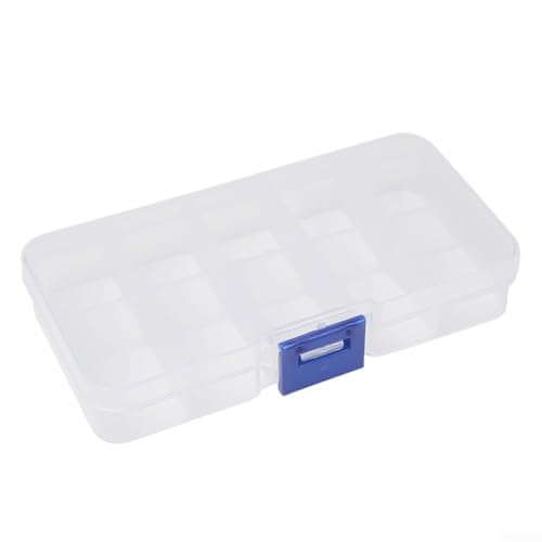 Schlanke Kunststoffbox mit mehreren Gittern zur effizienten Organisation Ihres Lieblings-Bastelbedarfs (10 Fächer) von CYRENT