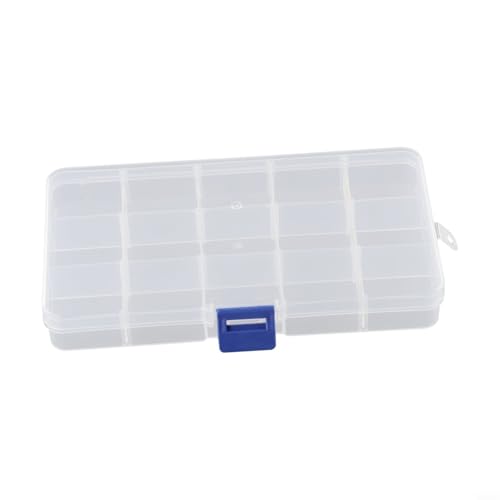 Schlanke Kunststoffbox mit mehreren Gittern zur effizienten Organisation Ihres Lieblings-Bastelbedarfs (15 Fächer) von CYRENT