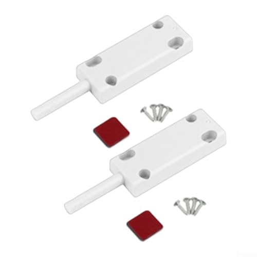 Schrankschnäpper mit Schrauben, Push-to-Open-Magnetmechanismus, ABS-Material, Schrankgriffe, Dämpfungspuffer für Tür und Schublade (weiß) von CYRENT