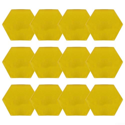 Set mit 12 sechseckigen Acryl-Wandspiegeln für stilvolle DIY-Heimdekoration und einzigartige Wandkunst (Gold) von CYRENT