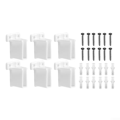 Simplified Storage Solutions 6-teiliges Set zuverlässiger Wandhalterungsregalstützen aus stabilem Kunststoff von CYRENT