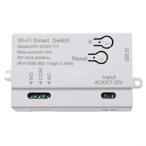 Smart WiFi Automatisierungsmodul Timer Sprachsteuerung Energieüberwachung Fernbedienung App Steuerung 220W 10A USB 5V Eingang 2,4GHz für Heimbeleuchtung Geräte ABS 43x23x72mm Smart WiFi Automatisierungsmodul Timer Sprachsteuerung Energieüberwachung Fernbedienung App Steuerung 220W 10A USB 5V Eingang 2,4GHz für Heimbeleuchtung Geräte ABS 43x23x72mm von CYRENT
