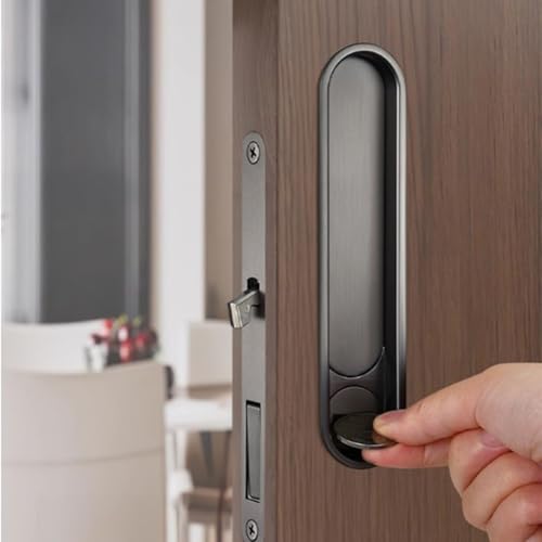 Taschentürschloss mit reibungsloser Funktionalität für den täglichen Gebrauch in Familienhäusern (schwarz) von CYRENT