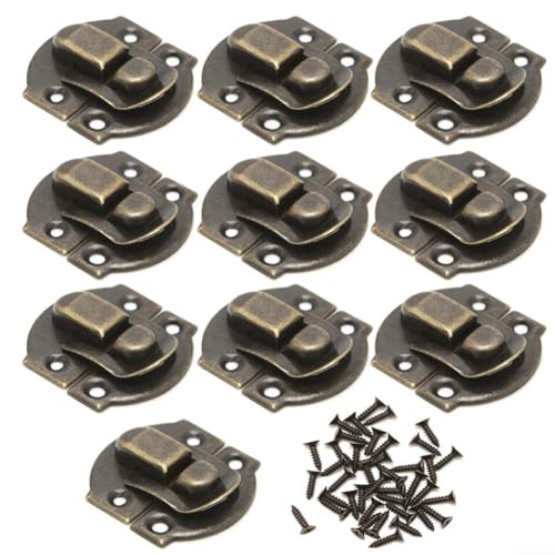 Vintage Iron Box Latch Set 10PCS Decorative Buckles for Wooden Boxes and Jewelry Storage (Bronze) von CYRENT