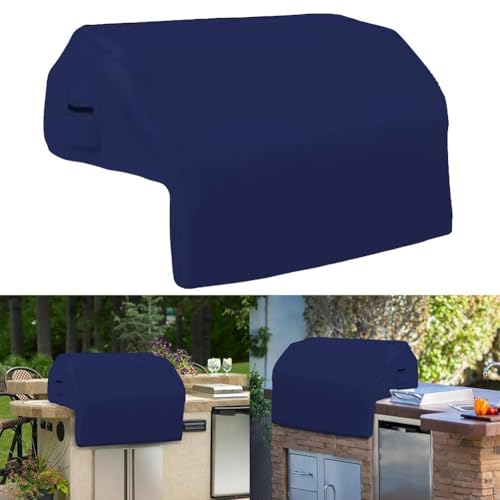 Wasserdichte Grillabdeckung mit integriertem Gestell aus strapazierfähigem 210D-Gewebe, schützt den Grill vor Regen, UV- und Wetterbedingungen, elastische Unterseite für sicheren Sitz (81,3 cm) von CYRENT
