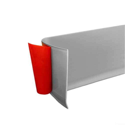 Wasserdichte PVC-Sockelleiste, 4 m Länge, einfache Installation für jeden Raum (grau) von CYRENT