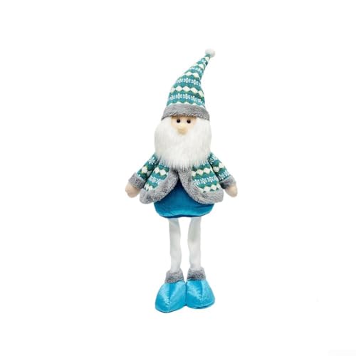Weihnachtsdekoration, Plüsch-Weihnachtswichtel, verstellbare Höhe, dehnbare Beine, weiche Stoffe, Strickmütze, blaues Outfit, Regal, Tisch, Kaminsims, Display, festliche Heimdekoration, 1 Stück (1) Weihnachtsdekoration, Plüsch-Weihnachtswichtel, verstellbare Höhe, dehnbare Beine, weiche Stoffe, Strickmütze, blaues Outfit, Regal, Tisch, Kaminsims, Display, festliche Heimdekoration, 1 Stück (1) von CYRENT