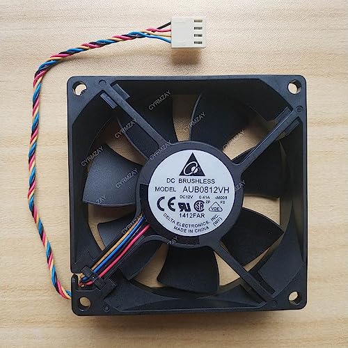 CYRMZAY Kompatibel für Delta AUB0812VH 8CM 80MM 8025 80 * 80 * 25MM 12V 0.41A Support 4-Wire PWM Lüfter CYRMZAY Kompatibel für Delta AUB0812VH 8CM 80MM 8025 80 * 80 * 25MM 12V 0.41A Support 4-Wire PWM Lüfter von CYRMZAY