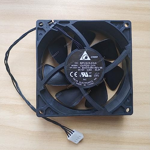 CYRMZAY Ventilator kompatibel für Delta QUR0912VH 92mm 92 * 92 * 25mm 12V 0.60A 4 Lines pwm 800-4000RPM Lüfter von CYRMZAY
