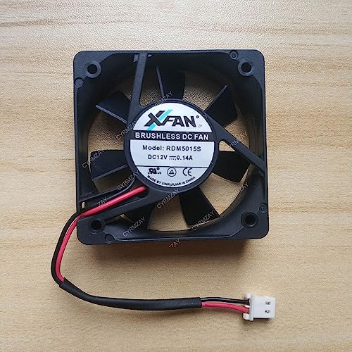 CYRMZAY Ventilator kompatibel für RDM5015S DC12V 0.14A 50mm Lüfter 2Pin 50x50x15mm von CYRMZAY