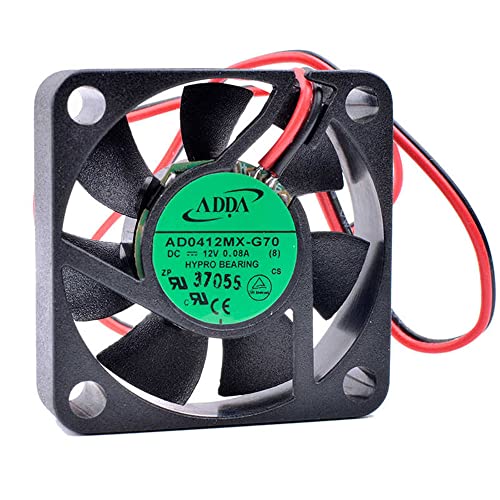 CYRMZAY 40 * 40 * 10MM DC12V 0.08A 2Pin Lüfter für ADDA AD0412MX-G70, Desktop, Laptop, Server, 1.45 Liter/Sekunde Luftstrom, Elektronik-Bauteil-Lüfter von CYRMZAY