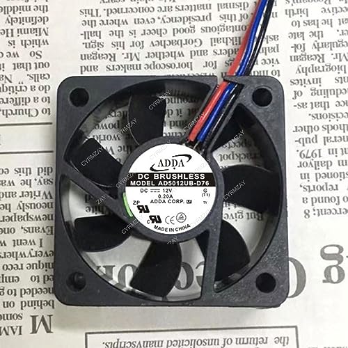 CYRMZAY kompatibel für ADDA AD5012UB-D76 12V 0.20A 5015 5cm 3-Wire cooling Lüfter von CYRMZAY