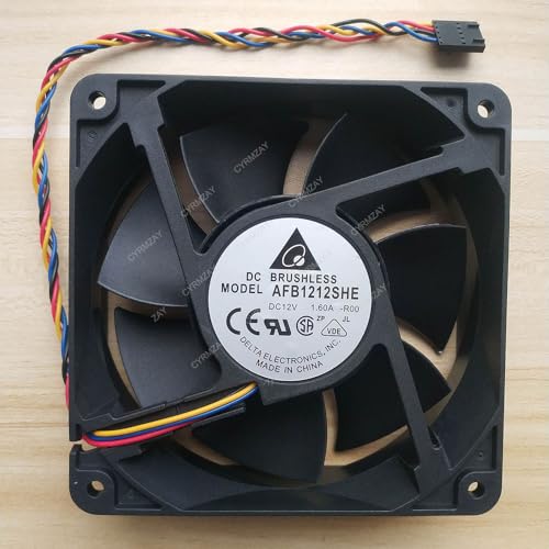 CYRMZAY kompatibel für Delta AFB1212SHE 12V 1.6A 4-Wire Cooling Lüfter von CYRMZAY