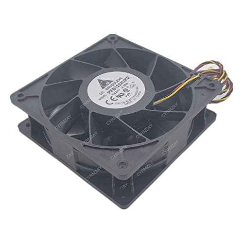 CYRMZAY kompatibel für Delta PFB1224UHE 24V 2.4A 12038 12cm 4-Wire Cooling Lüfter von CYRMZAY